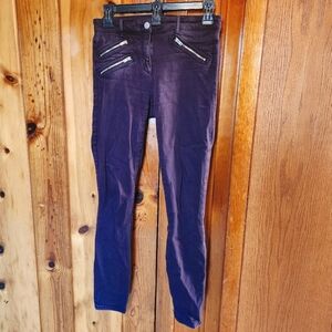 Gap Purple Skinny Jeans with Zippers